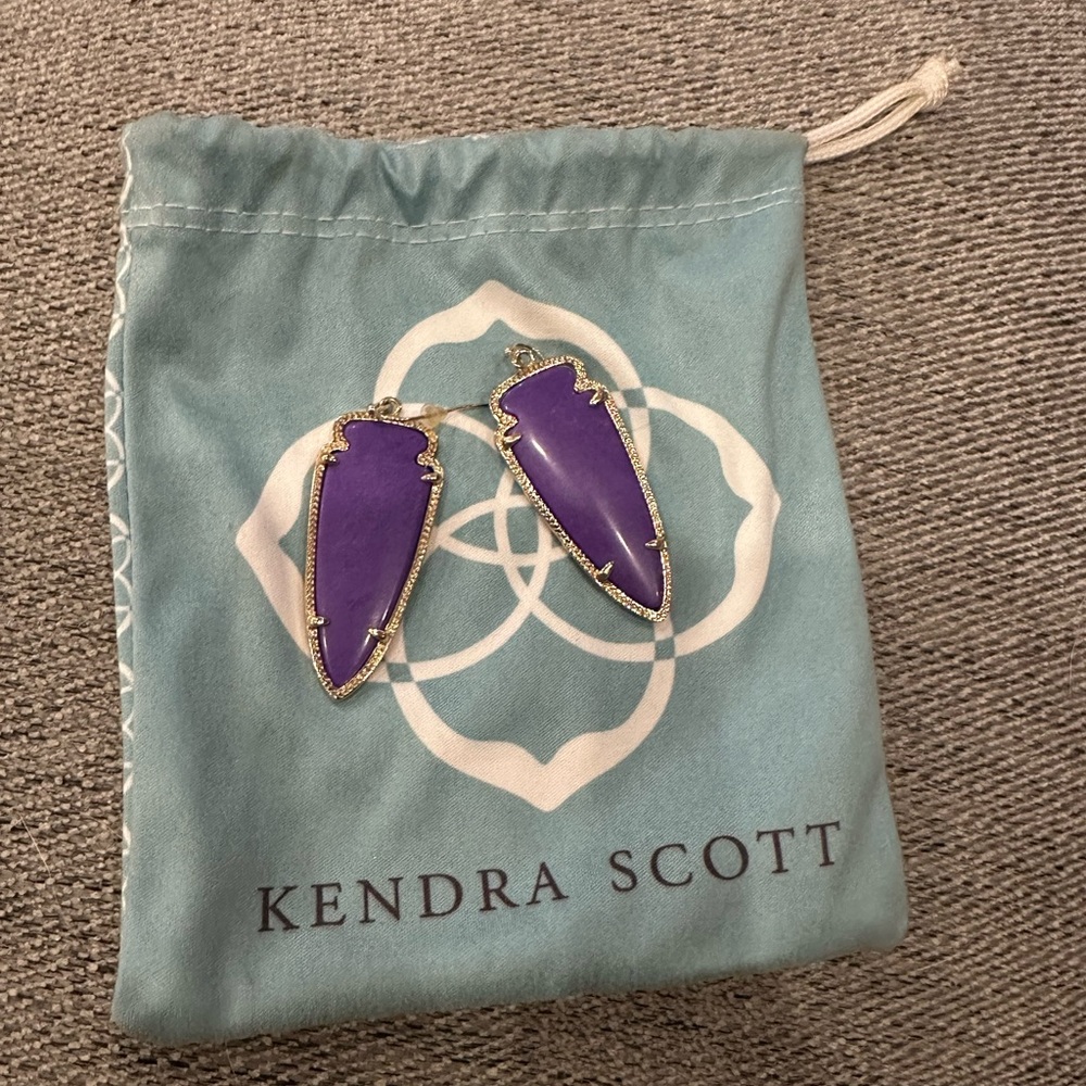 Kendra Scott Violet Drop Earrings - Picture 2 of 2